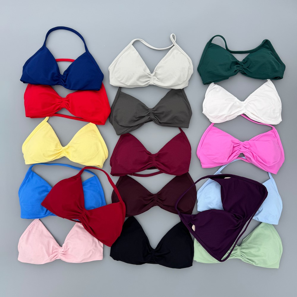 Push Up Bra Padded - حمالة صدر رياضية نسائية بحمالات رفيعة،