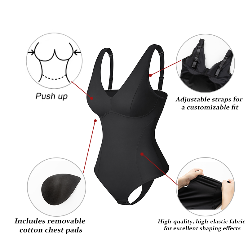 المرأة مثير الخامس الرقبة مشد  - مراجعة Shapewear Bodysuit Firm وسعره